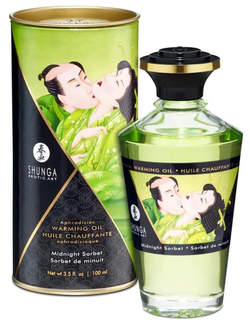 Зігрівальна масажна олія Shunga Aphrodisiac Midnight Sorbet, 100 мл