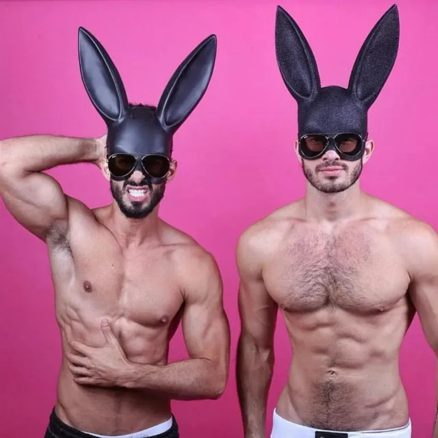 Маска на глаза Leg Avenue Glitter Masquerade Rabbit Mask Black (черный)