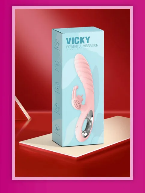 Вибратор-кролик Boss Series Vicky, 20.4 см (розовый)
