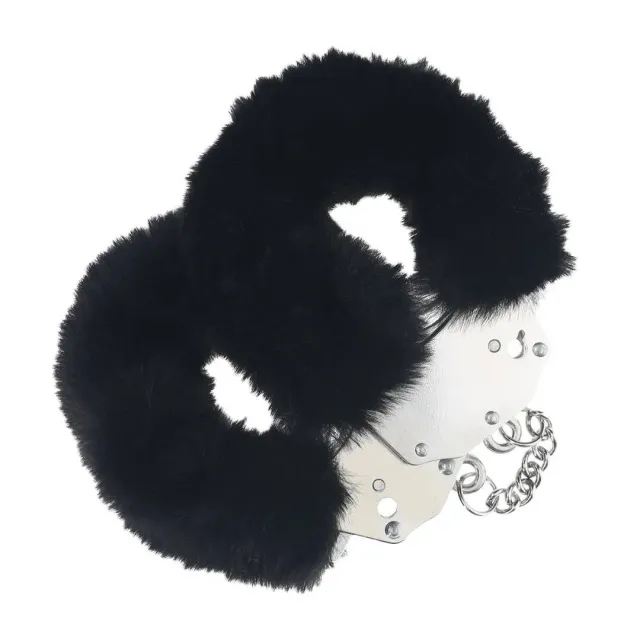 Ouch! by Shots Heavy-duty Fluffy Handcuffs - Kajdanki, Czarny, 24 cm