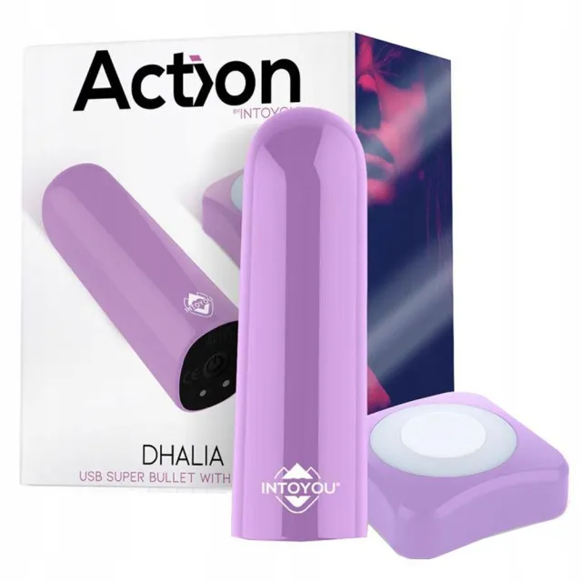 Action Dhalia - Wibrator, Liliowy, 7.7 cm