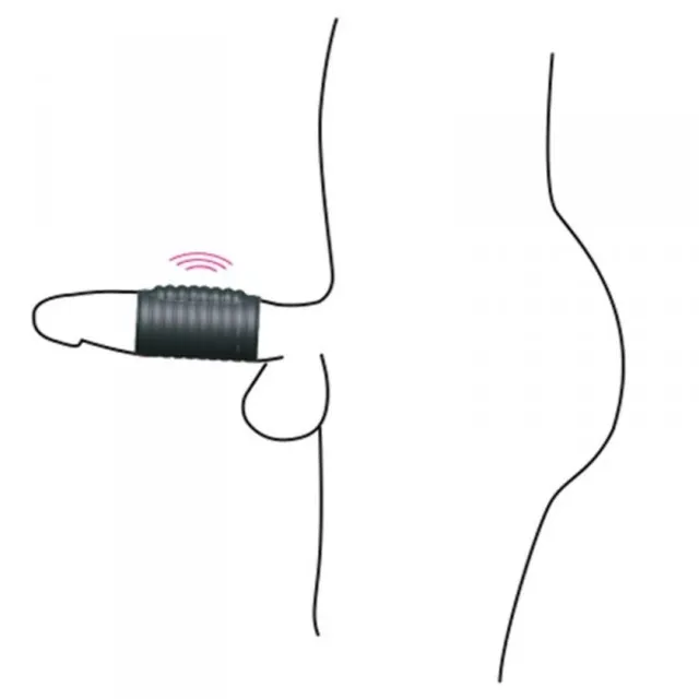 Насадка на пеніс Dorcel Deepvibe, 7 см (чорний)
