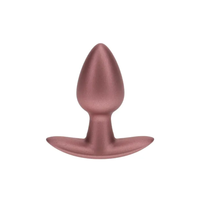 Анальная пробка Ouch! Smooth Anal Plug Metallic S, 6.5 см (розовое золото)
