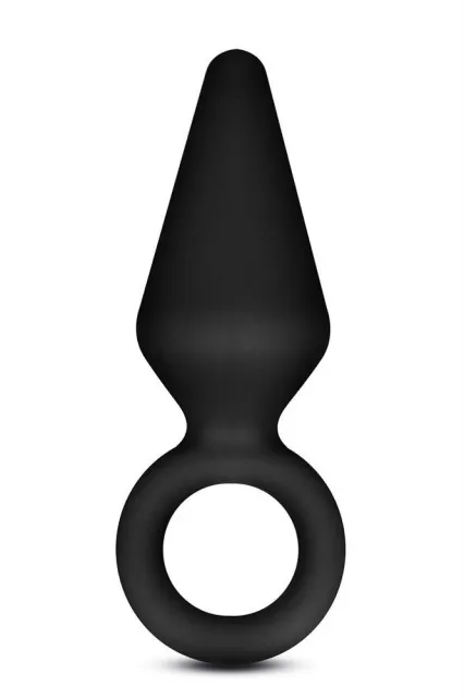 Анальная пробка Anal Adventures Platinum Loop Plug Small, 7.6 см (черный)