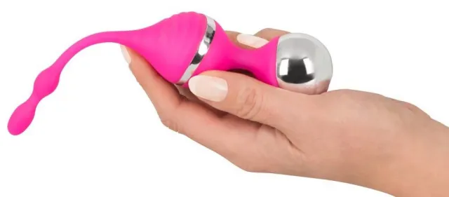 Sweet Smile Vibrating Love Balls - Kulki gejszy, Różowy, 18 cm