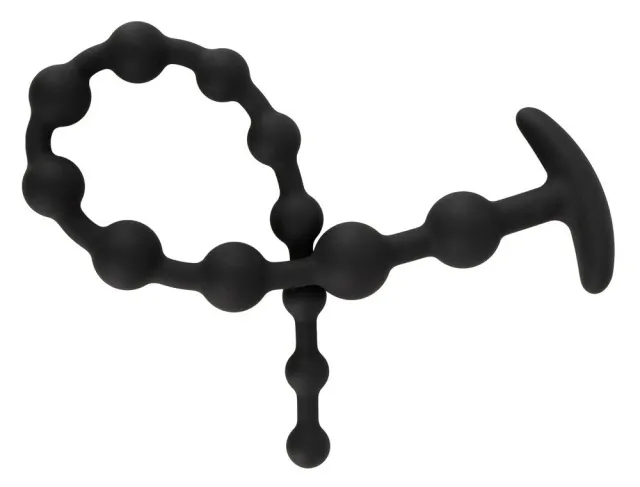 Анальная цепочка Black Velvets Anal Beads, 50 см (черный)