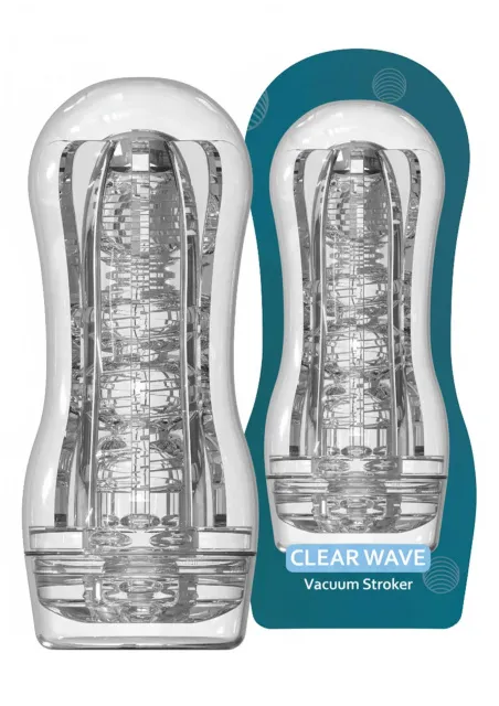 TOYJOY Clear Wave - Masturbator, Przezroczysty, 18 cm