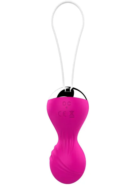 Boss Series Remote Control Tighten Vibrating Egg - Kulki gejszy, Różowy, 8 cm