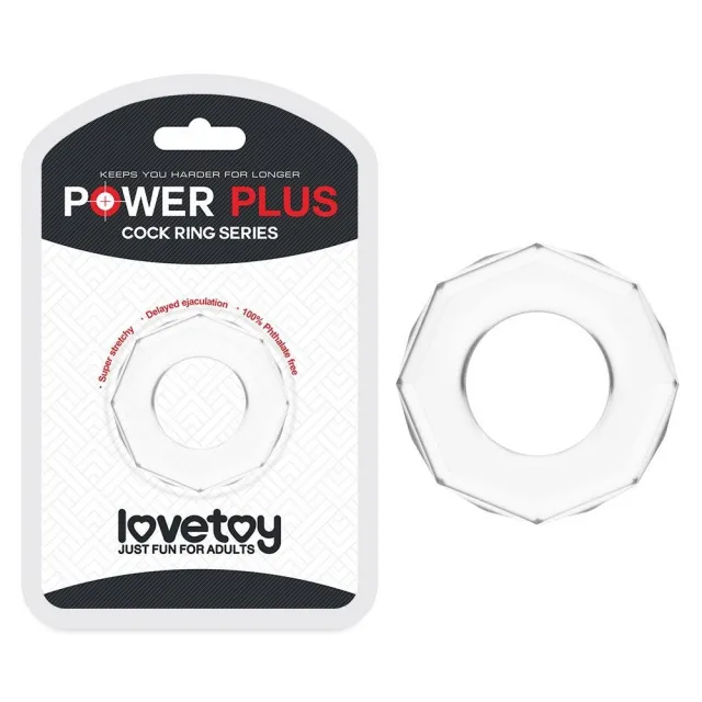 Эрекционное кольцо Lovetoy Power Plus Cock Ring Series (прозрачный)