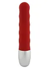Вибратор Seven Creations Discretion Ribbed, 11 см (красный)