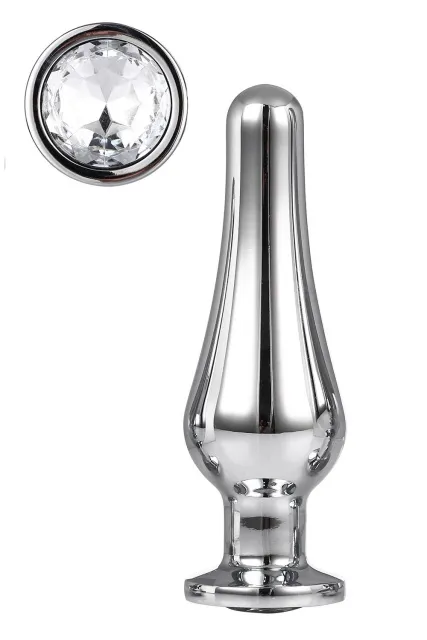 Анальная пробка Gleaming Love Pleasure Plug S, 9 см (серебристый)
