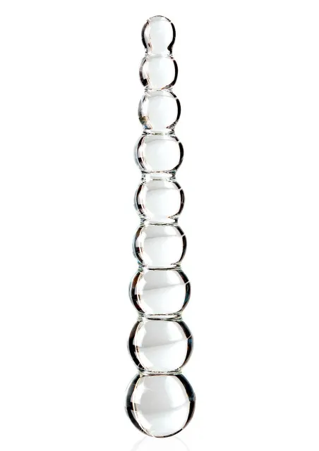 Скляне ділдо кулькове Icicles No.2, 21,5 см (прозорий)