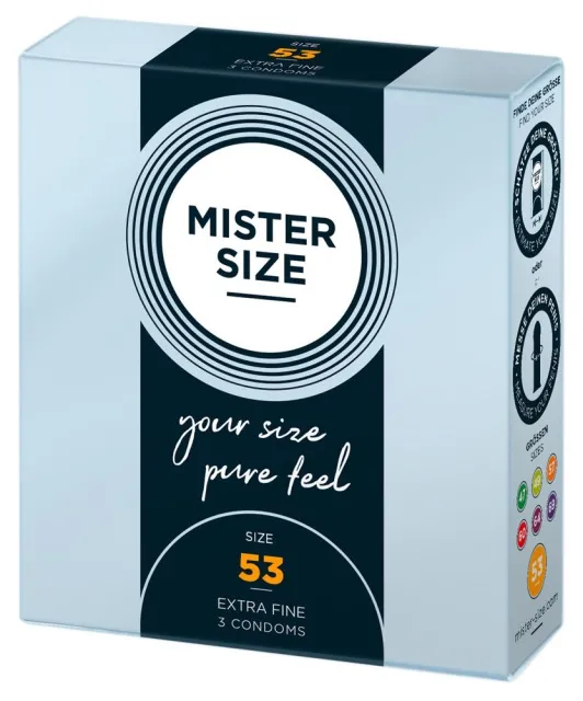 Презервативи Mister Size 53, 3 шт (прозорий)