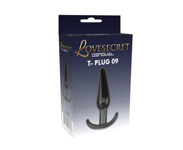 Анальная пробка Lovesecret Sensual T- Plug 09, 12.3 см (черный)