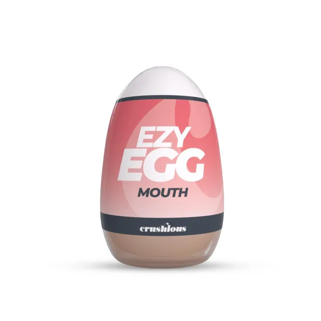 Crushious Ezy Egg Mouth - Masturbator jajko, W kolorze cielistym, 8.7 cm