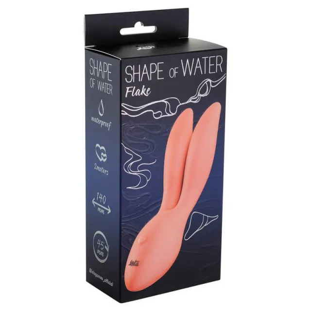 Мини-вибратор Lola Toys Shape of Water Flake, 16 см (оранжевый)
