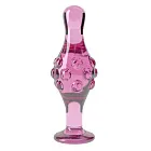Анальна пробка Lovetoy Glass Romance GS17, 11,3 см (рожевий)
