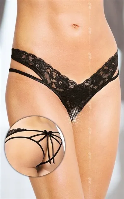 Эротические трусики Softline Thongs 2438, M/L (черный)