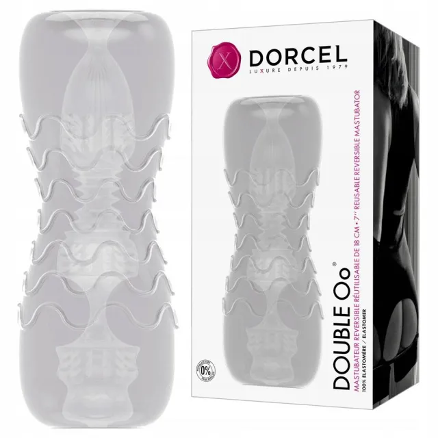 Мастурбатор Dorcel Double Oo (прозорий)