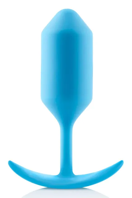 Анальная пробка B-Vibe Snug Plug 3, 12.7 см (голубой)