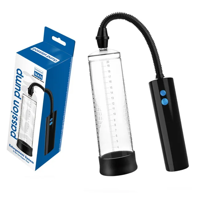 B - Series Power Powerpump USB Rechargeable Electric Vacuum Pump - Pompka do penisa B -, Przezroczysty, 22 cm