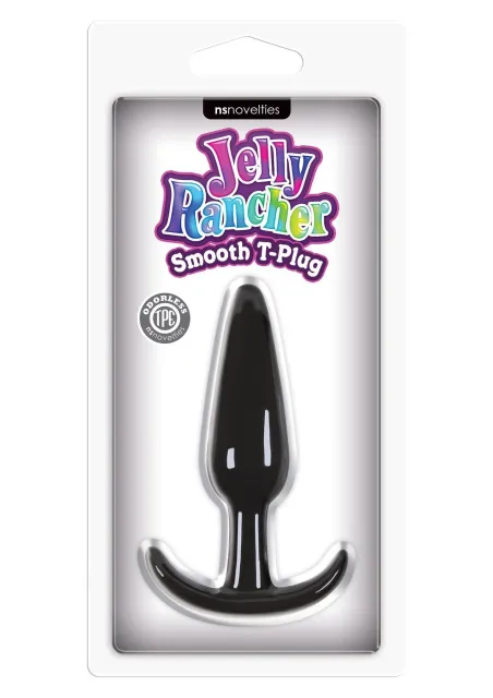 Анальна пробка Jelly Rancher T-Plug Smooth, 10,9 см (чорний)