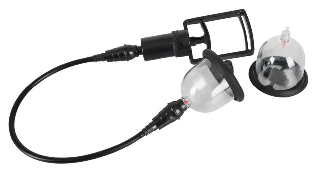 Вакуумная помпа Bad Kitty Vibrating Nipple Cup, 46 см (прозрачный)