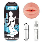 Мастурбатор з вібрацією Sex In A Can Mouth Stamina Tunnel Vibrating (тілесний)