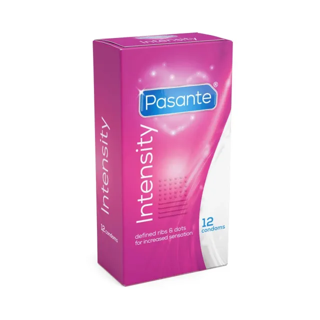 Презервативы Pasante Ribs & Dots Intensity, 12 шт
