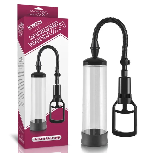 Помпа для пеніса Maximizer Worx VX1 Power Pump, 20 см (прозорий)