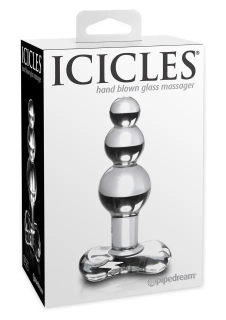 Анальная пробка Pipedream Icicles No 47 Clear,  9,5 см (прозрачный)