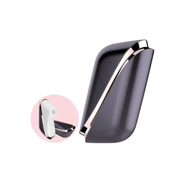 Вакуумний кліторальний стимулятор з вібрацією Satisfyer Pro Traveler (сірий)