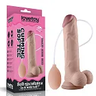 Реалістичний фалоімітатор з еякуляцією LoveToy Soft Ejaculation, 22,9 см (тілесний)