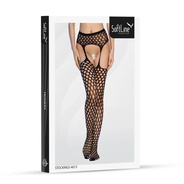 Чулки SoftLine 4013, One Size (черный)