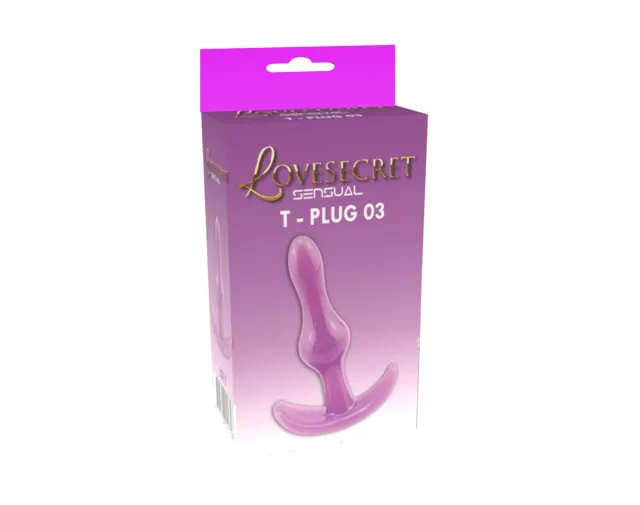 Анальная пробка Lovesecret T- Plug 03, 8.5 см (фиолетовый)