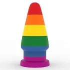 Анальна пробка LoveToy Prider 6, 16 см (райдужний)