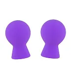 Dream Toys Lit-Up Silicone Nipple Suckers Pleasure Pumps - Pompki do sutek, Fioletowy, 7 cm