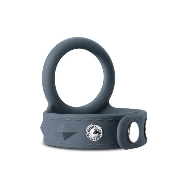 Ерекційне кільце Boners Cock & Ball Strap, L (сірий)