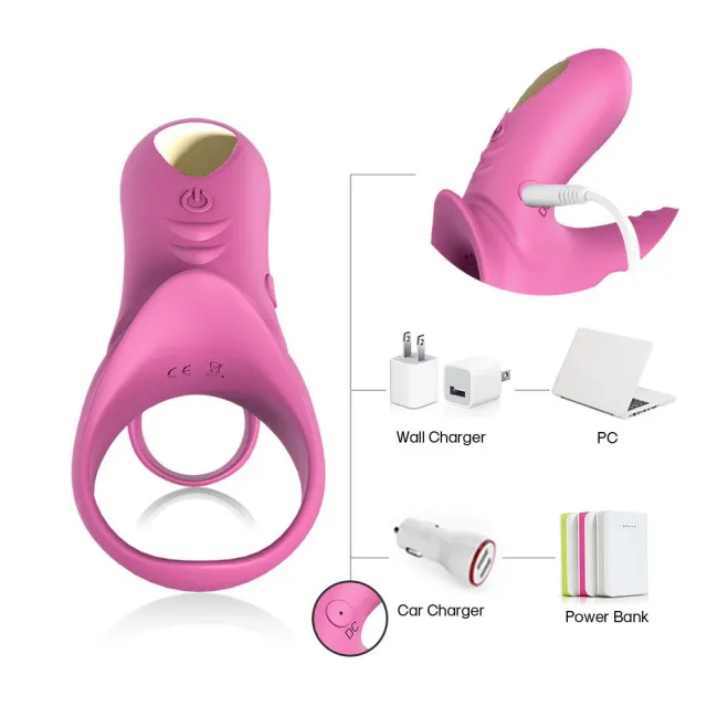 Виброкольцо Boss Series Ranger Penis Ring, 10.9 см (розовый)