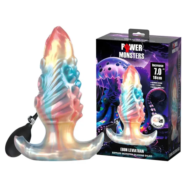 Фаллоимитатор Power Monsters Ebon Leviathan, 18 см (мульти)