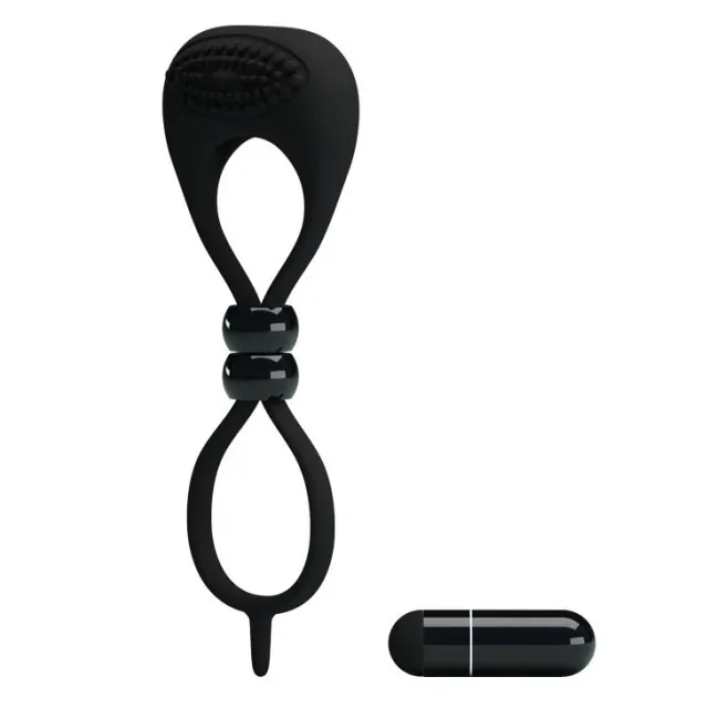 Pretty Love Locker - Pierścień wibracyjny, Czarny, 13, 6 cm