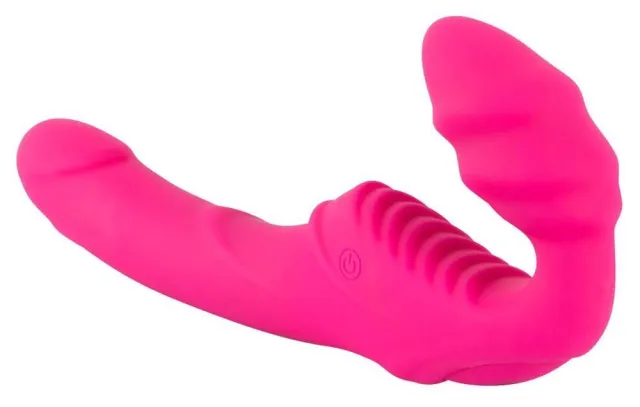 Страпон с вибрацией Vibrating Strapless Strap-On, 21,8 см (розовый)
