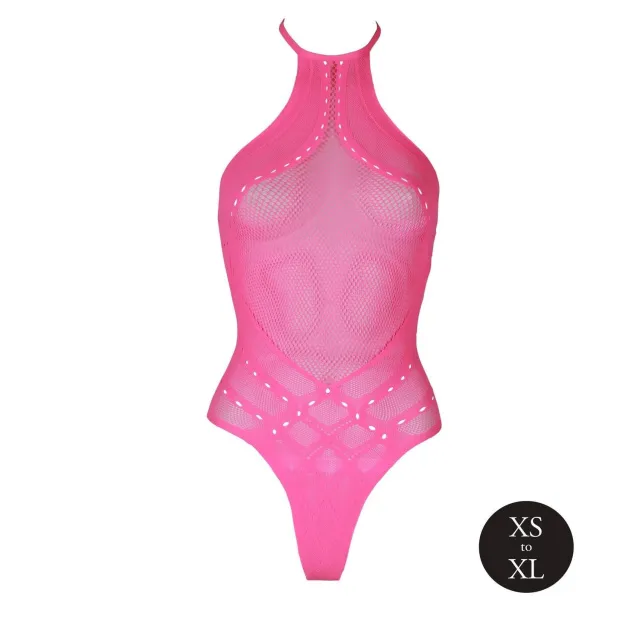 Боди Ouch! With Halter Neck, XS/XL (розовый)
