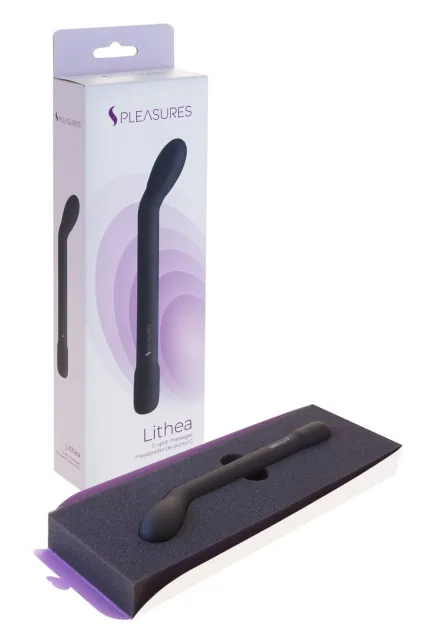 Вибратор Pleasures Lithea, 18 см (черный)