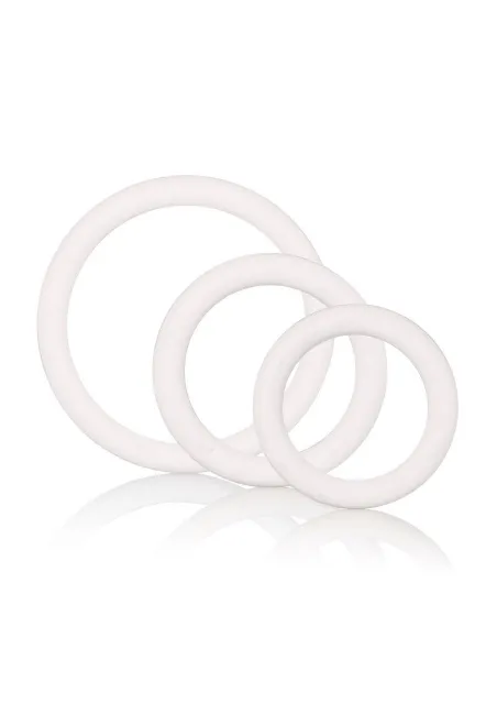 Набір ерекційних кілець Calexotics Rubber Ring Set, 3 шт (білий)