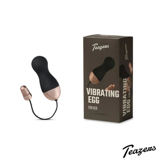Teazers Egg With Remote - Wibrujące jajko, Czarny, 8 cm