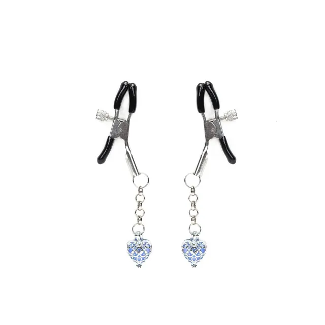 Затискачі для сосків Liebe Seele Glow-in-dark Nipple Clamps (блакитний)