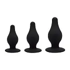 Silexd Silicone Plug Kit - Zestaw korków analnych, Czarny, 10, 2 cm