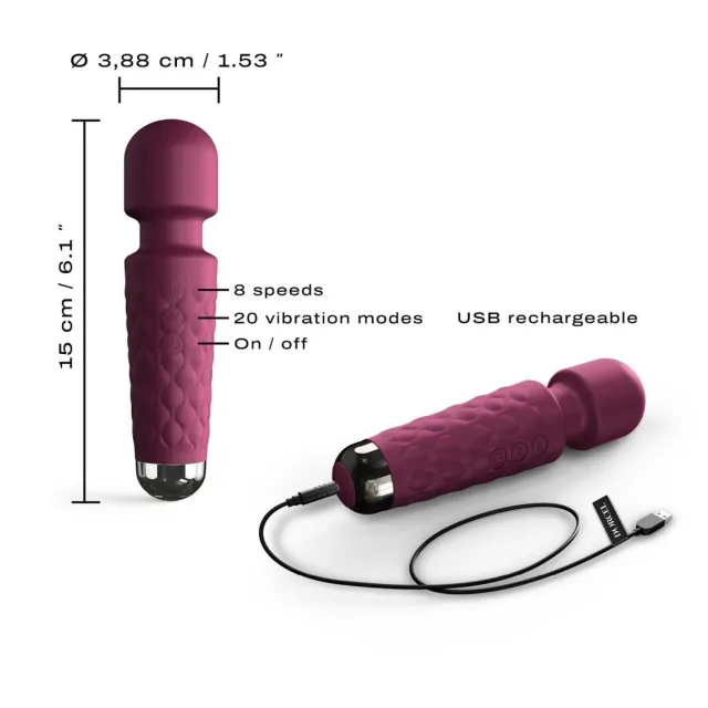 Мини вибромассажер Dorcel Mini Wanderful, 20 см (фиолетовый)