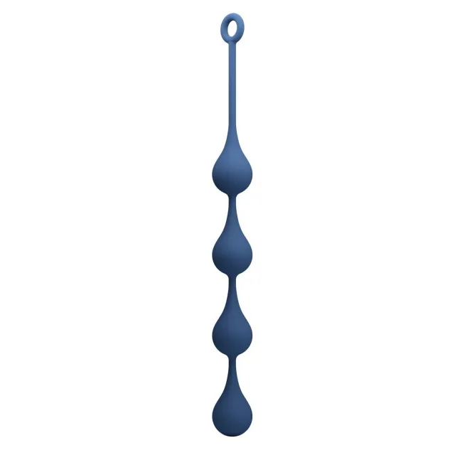 Анальная цепочка Mr. Play Waterdrop Anal Balls XL, 52.5 см (синий)